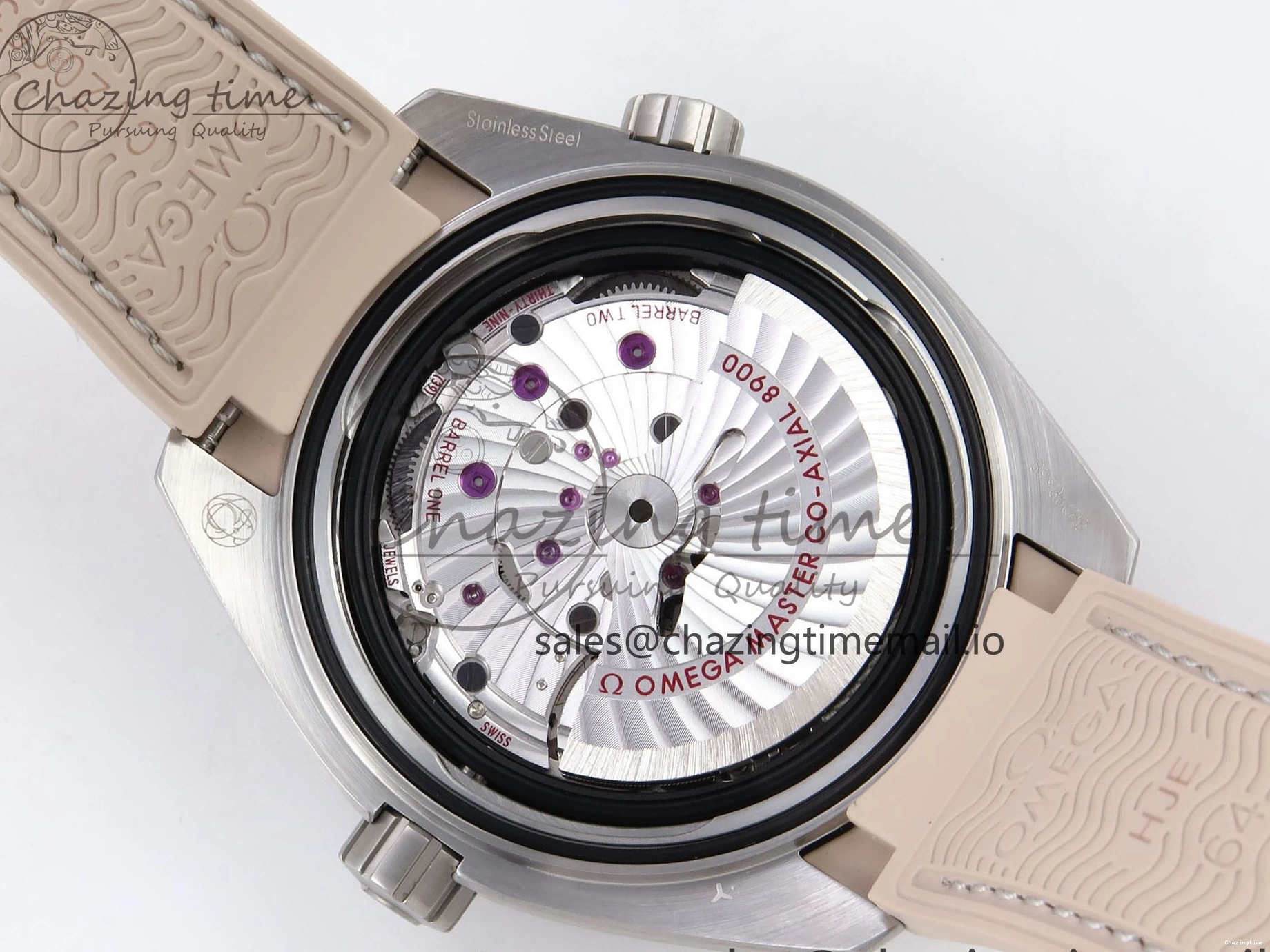 0204 Planet Ocean 43.5mm SS VSF 1:1 Best Edition Brown Bezel Sand Dial on Sand Rubber Strap A8900 Super Clone Neat 7710